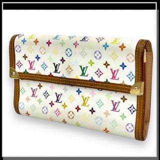 ルイヴィトン(LOUIS VUITTON)のルイヴィトン　長財布  三つ折り  マルチカラー  ボルトトレゾール   ブロン(長財布)