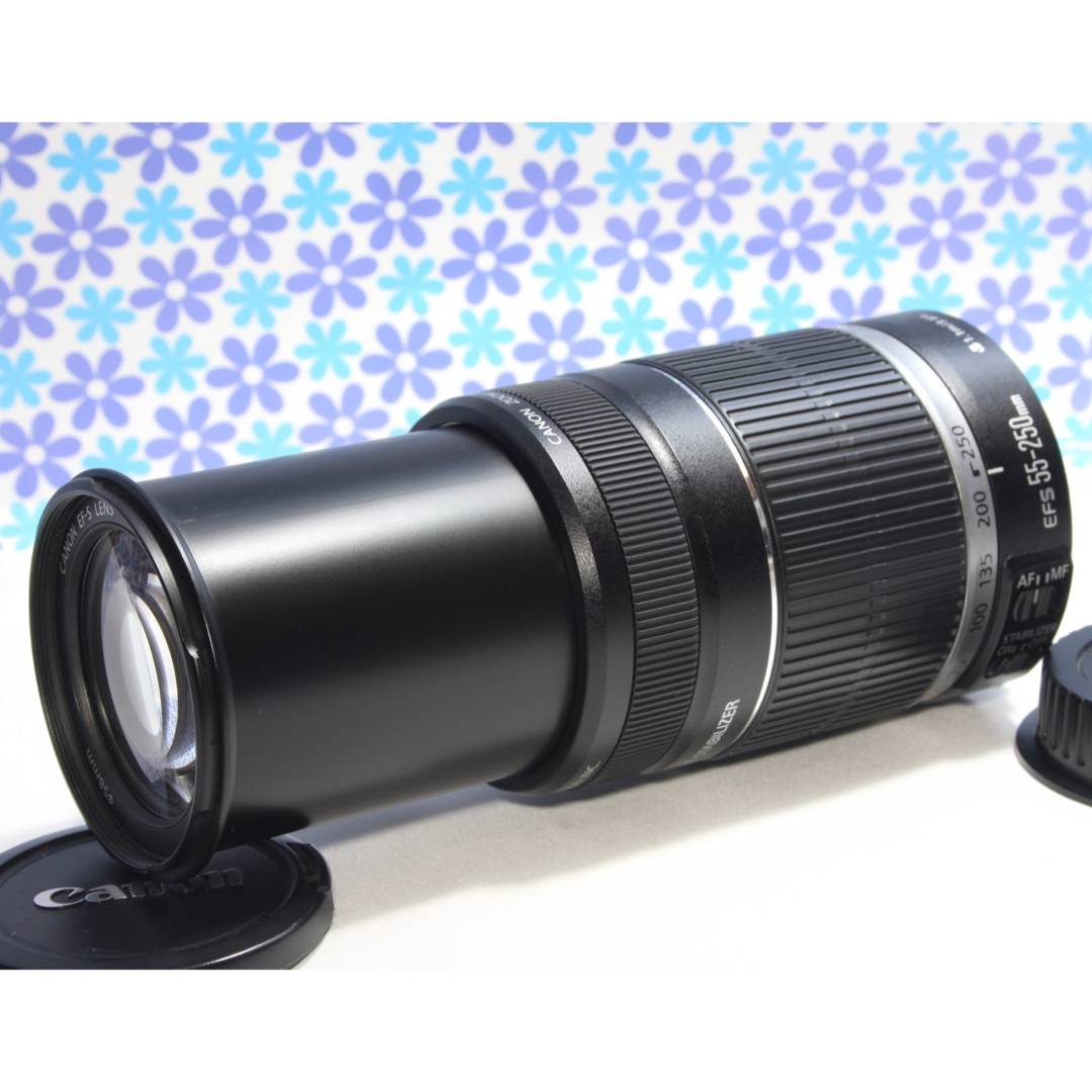 極美品★Canon EF-S 55-250mm IS★手振れ補正★望遠レンズ★スマホ/家電/カメラ