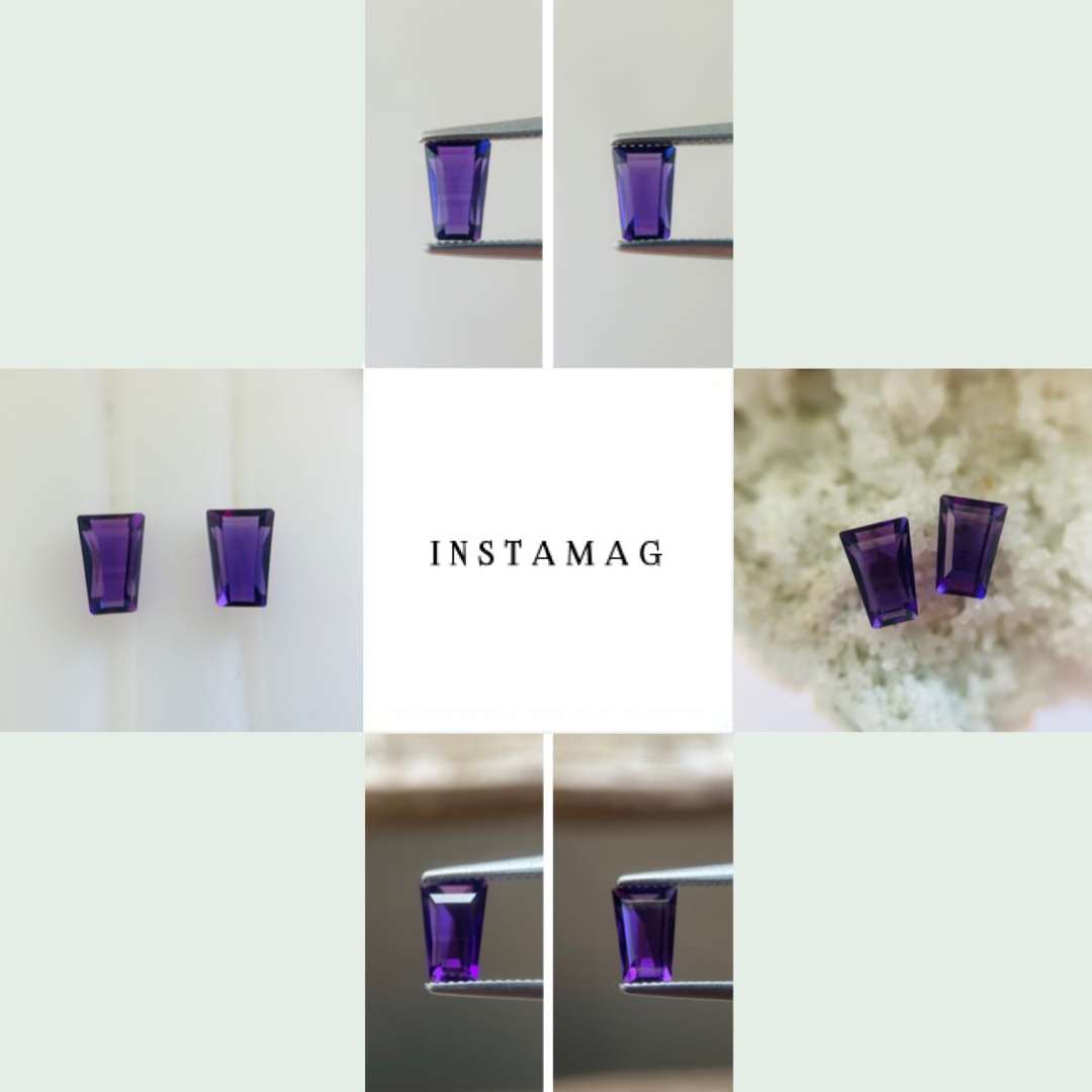 (R0716-3) 『テーパー』カシャライ産アメシスト 2-0.840ct 3