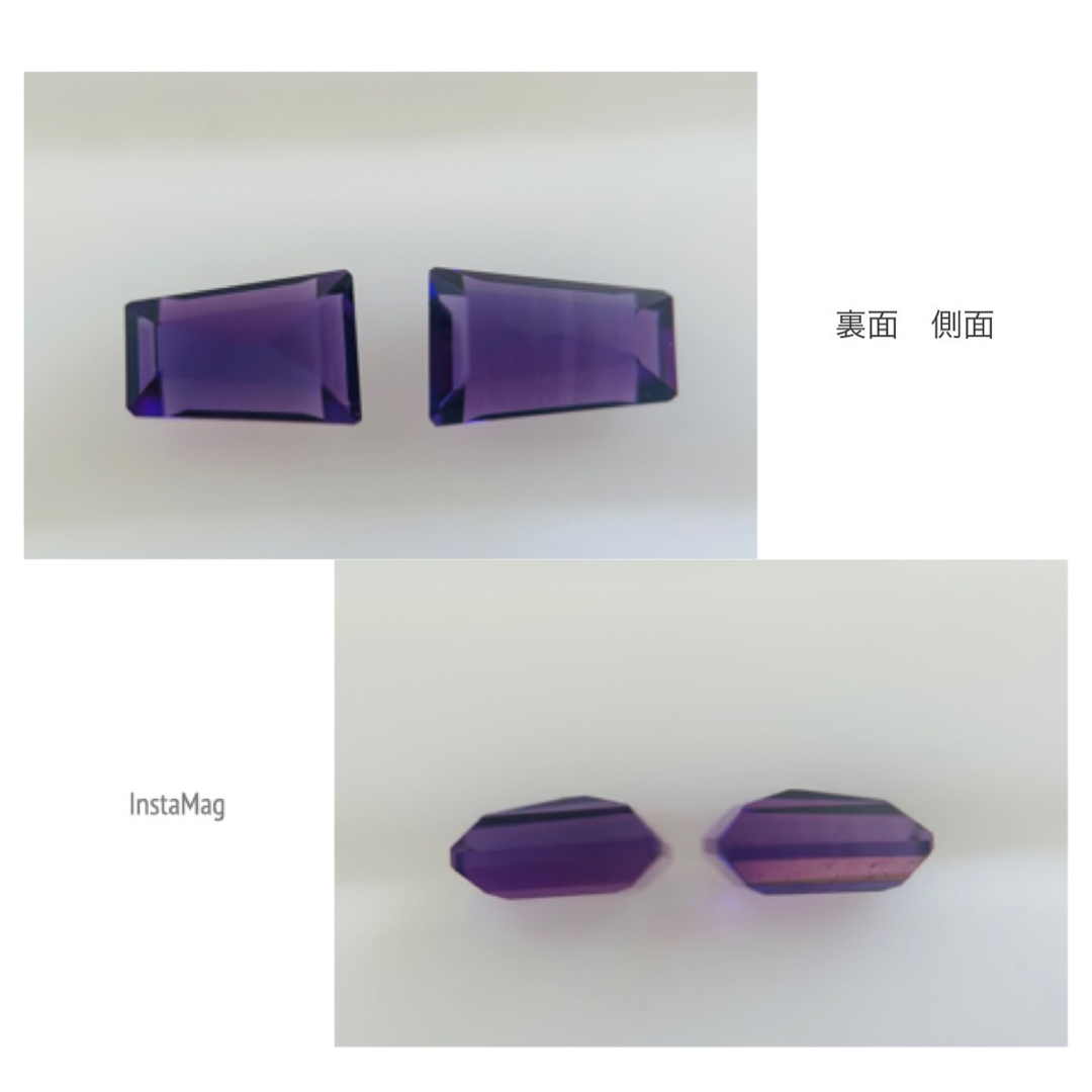 (R0716-3) 『テーパー』カシャライ産アメシスト 2-0.840ct 8