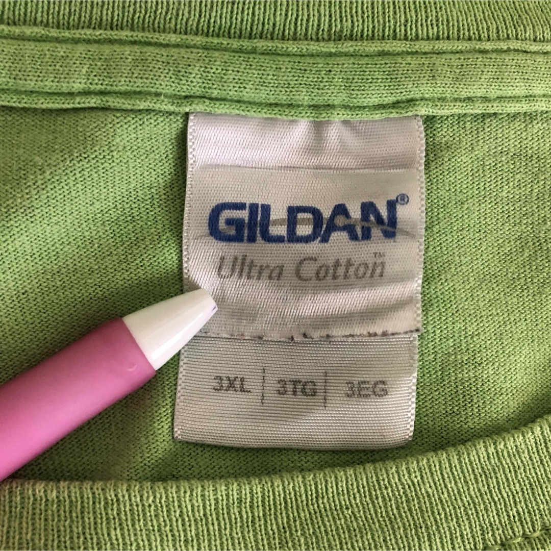 GILDAN(ギルタン)の【ギルダン】半袖Tシャツ　カエル　緑　クラシックカー　旧車　インディアナ66 メンズのトップス(Tシャツ/カットソー(半袖/袖なし))の商品写真