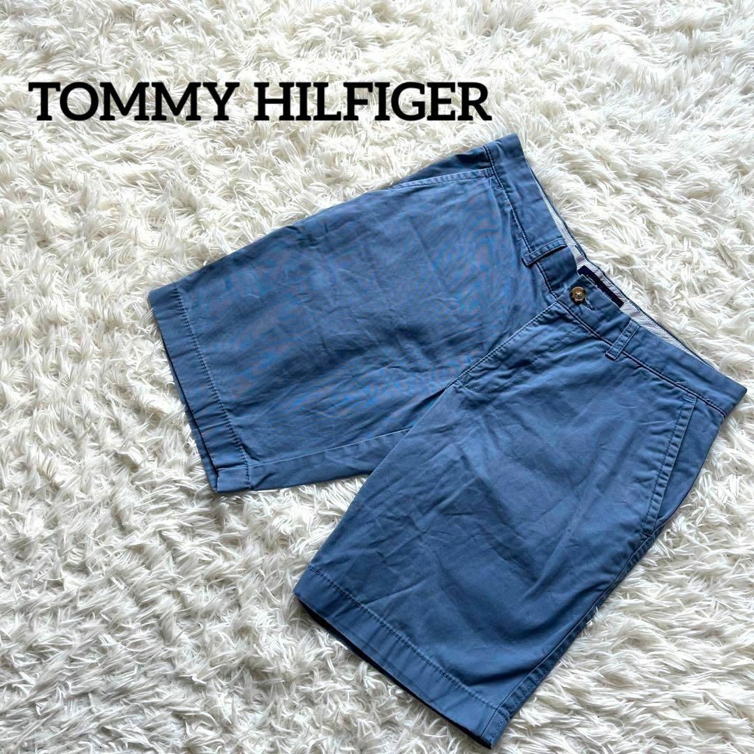 TOMMY HILFIGER(トミーヒルフィガー)のTommy HILFIGER  トミーヒルフィガー　パンツ　ハーフ　ブルー　青 メンズのパンツ(ショートパンツ)の商品写真