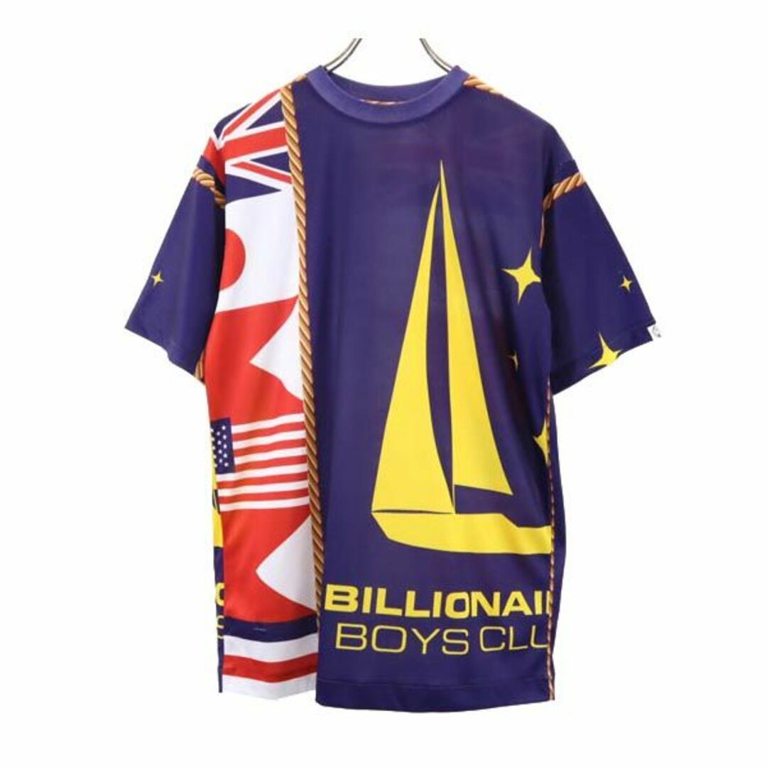 ビリオネアボーイズクラブ 総柄 半袖 Tシャツ M パープル系 Billionaire Boys Club ロゴ メンズ   【230716】 メール便可