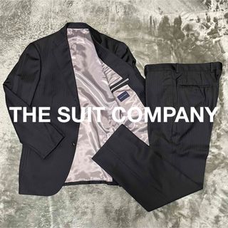 スーツカンパニー(THE SUIT COMPANY)の【THE SUIT COMPANY 濃紺ストライプ　セットアップ】(セットアップ)