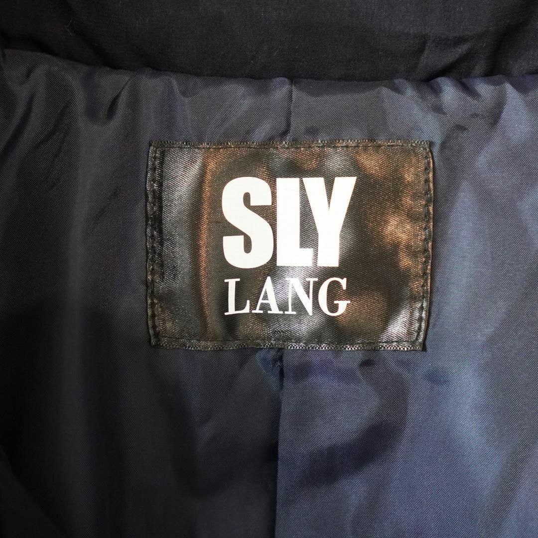 SLY LANG(スライラング)のSLY LANG ネックボリューム変形ダウンジャケット ダークネイビーS レディースのジャケット/アウター(ダウンジャケット)の商品写真