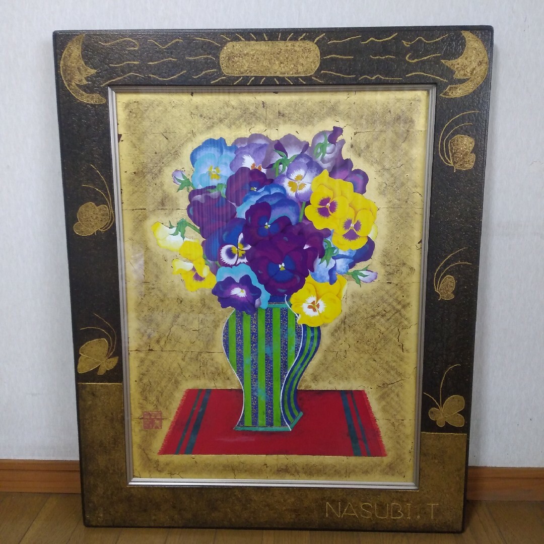 シーリングライト 絵画「田島 奈須美先生」手描き/油彩画/日本画/静物