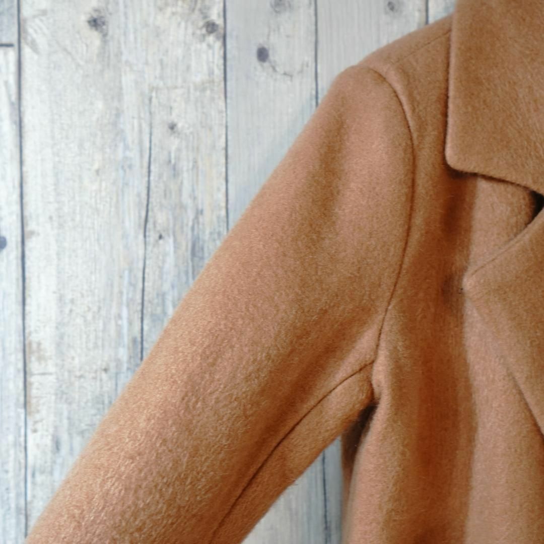 CLASSIC FASHION 中綿入変形チェスターコート オレンジブラウン M レディースのジャケット/アウター(チェスターコート)の商品写真