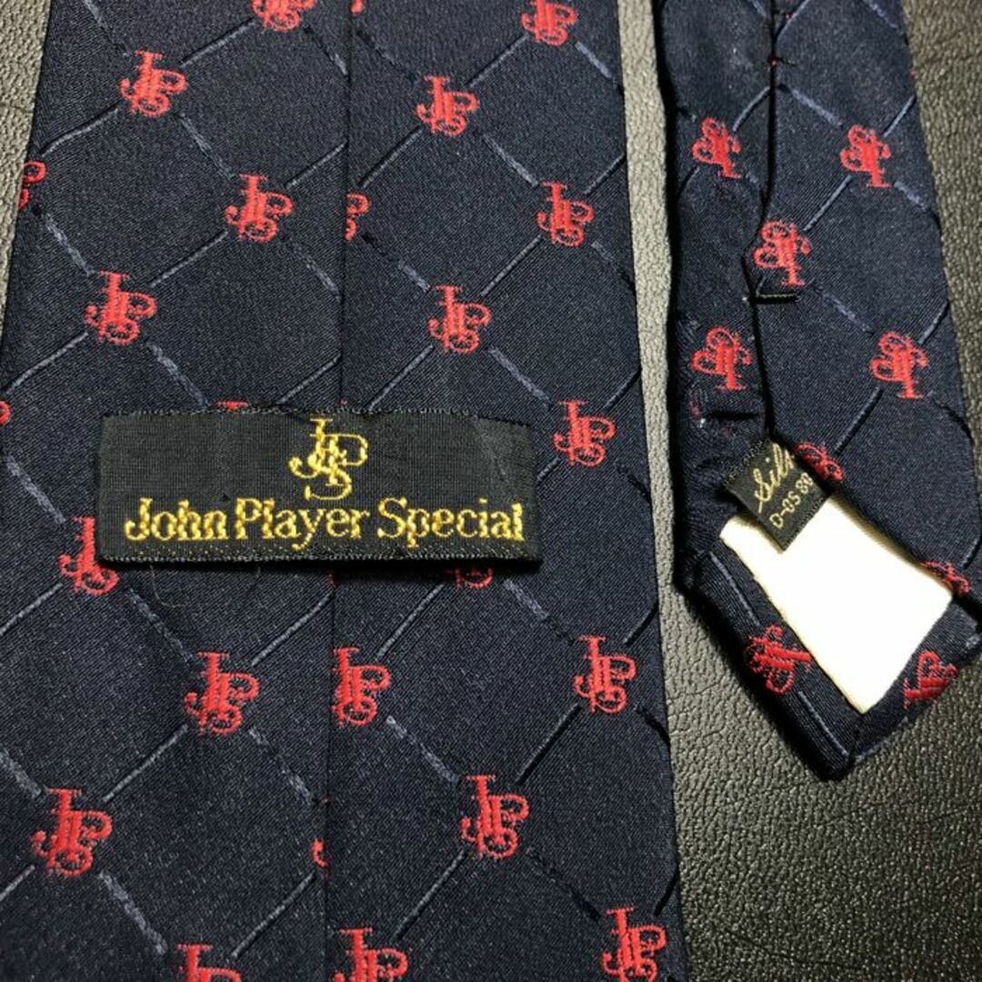 JPS(ジェーピーエス)のジョンプレイヤースペシャル 前面ロゴ ネイビー ネクタイ B104-O14 メンズのファッション小物(ネクタイ)の商品写真