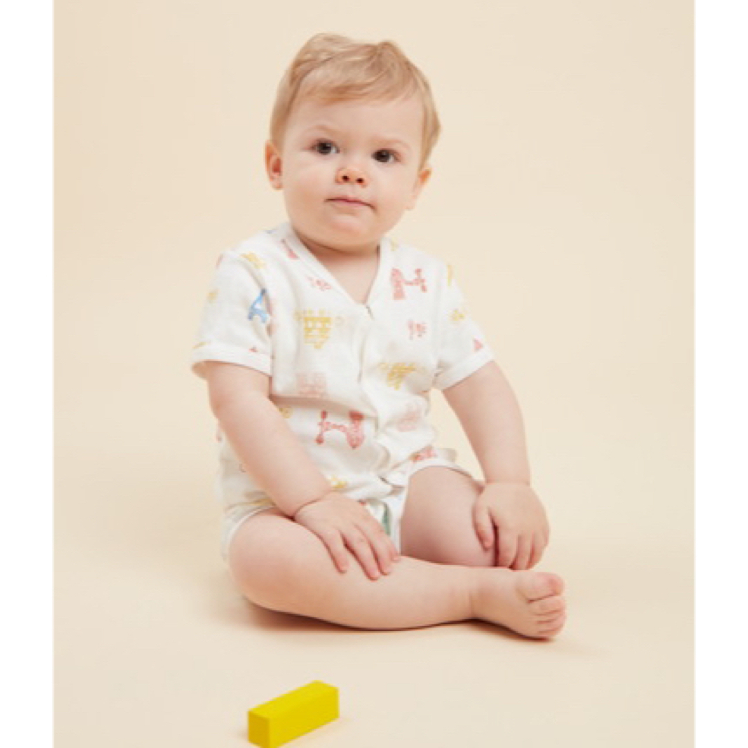 PETIT BATEAU(プチバトー)のプチバトー　ショートロンパース２枚組　ユニセックス　男女兼用 キッズ/ベビー/マタニティのベビー服(~85cm)(ロンパース)の商品写真