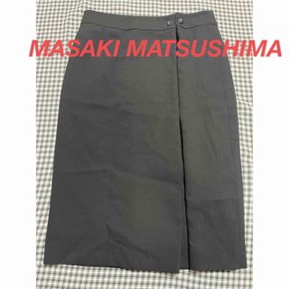 マサキマツシマ(MASAKI MATSUSHIMA)のMASAKIMATSUSHIMA マサキマツシマ　黒ひざ丈スカート(ひざ丈スカート)