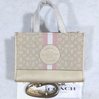 コーチ(COACH)のコーチCOACH トートバッグ ショルダーバック クロスボディ ゴールド ピンク(トートバッグ)