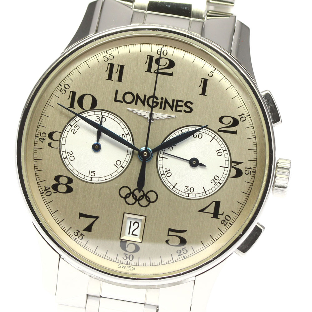 ロンジン LONGINES L2.650.4 オリンピックコレクション クロノグラフ 自動巻き メンズ 保証書付き_759889