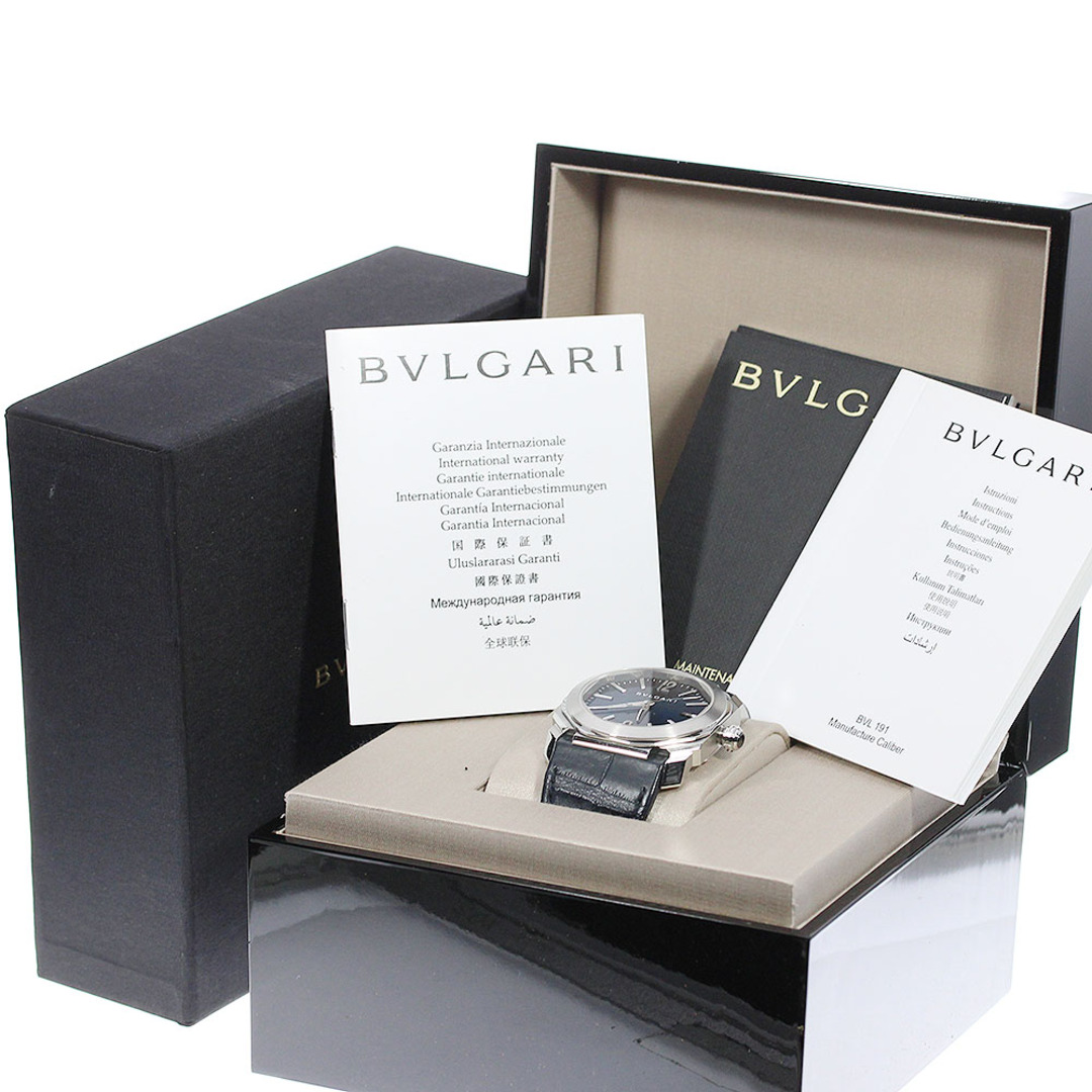 ブルガリ BVLGARI BGO38S オクト ソロテンポ デイト 自動巻き メンズ 美品 内箱・保証書付き_761362