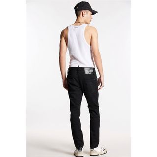 ディースクエアード(DSQUARED2)の23SS ディースクエアード ブラック デニム 48 スケーター ストレッチ(デニム/ジーンズ)