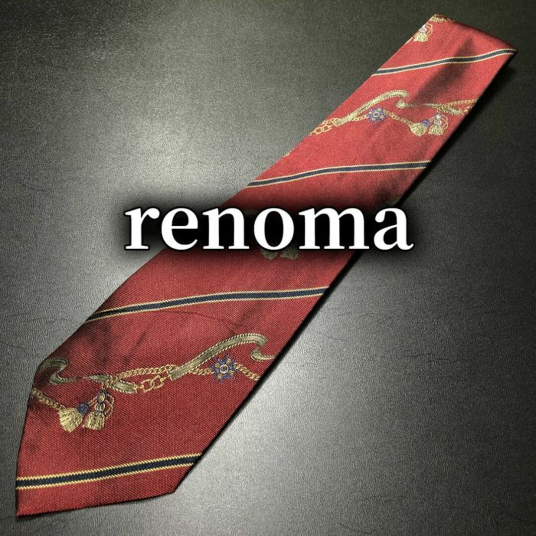 RENOMA(レノマ)のレノマ 装飾 ワインレッド ネクタイ B104-P19 メンズのファッション小物(ネクタイ)の商品写真