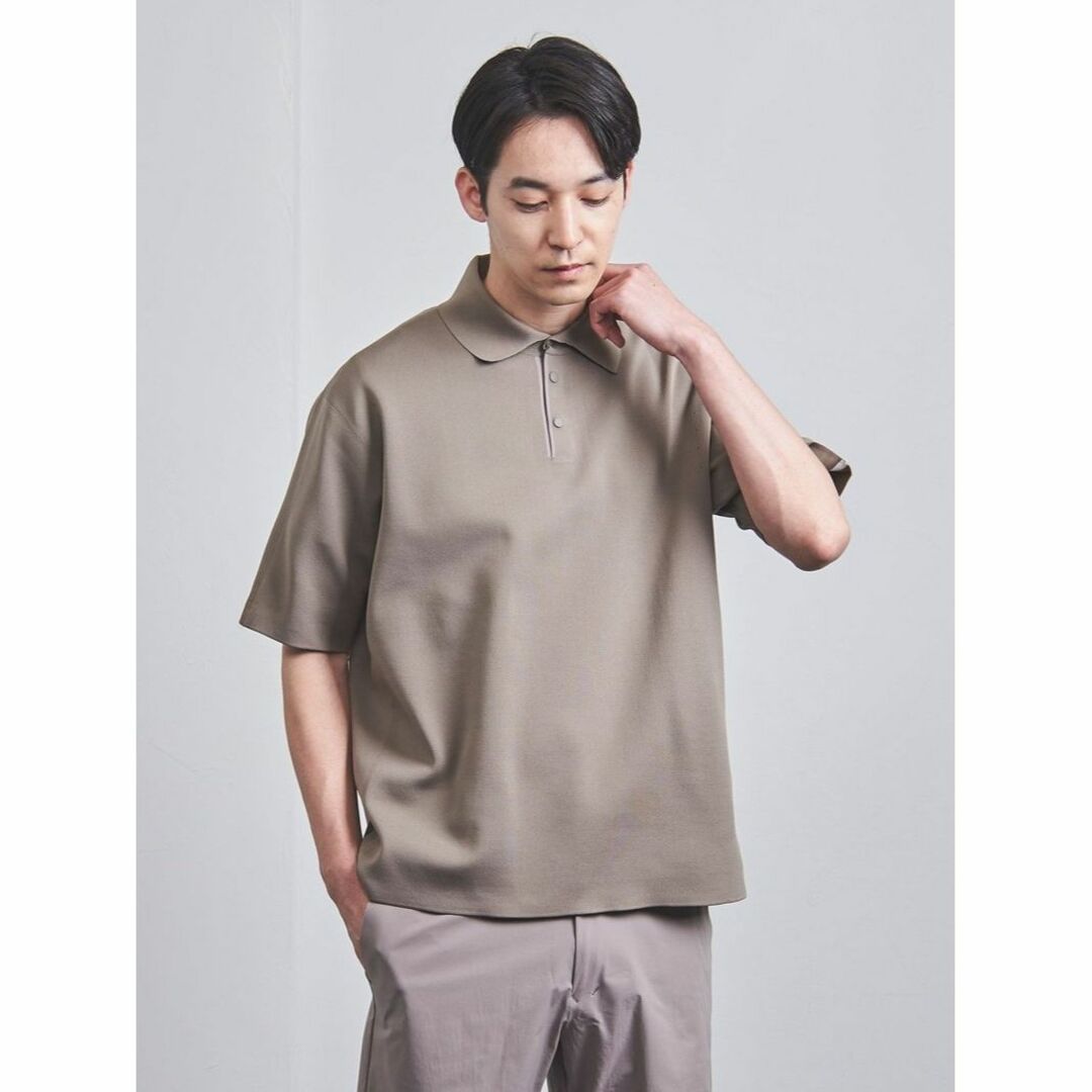 DESCENTE(デサント)の定価3.9万 新品 DESCENTE × hLam ポロシャツ L ブラウン メンズのトップス(ポロシャツ)の商品写真