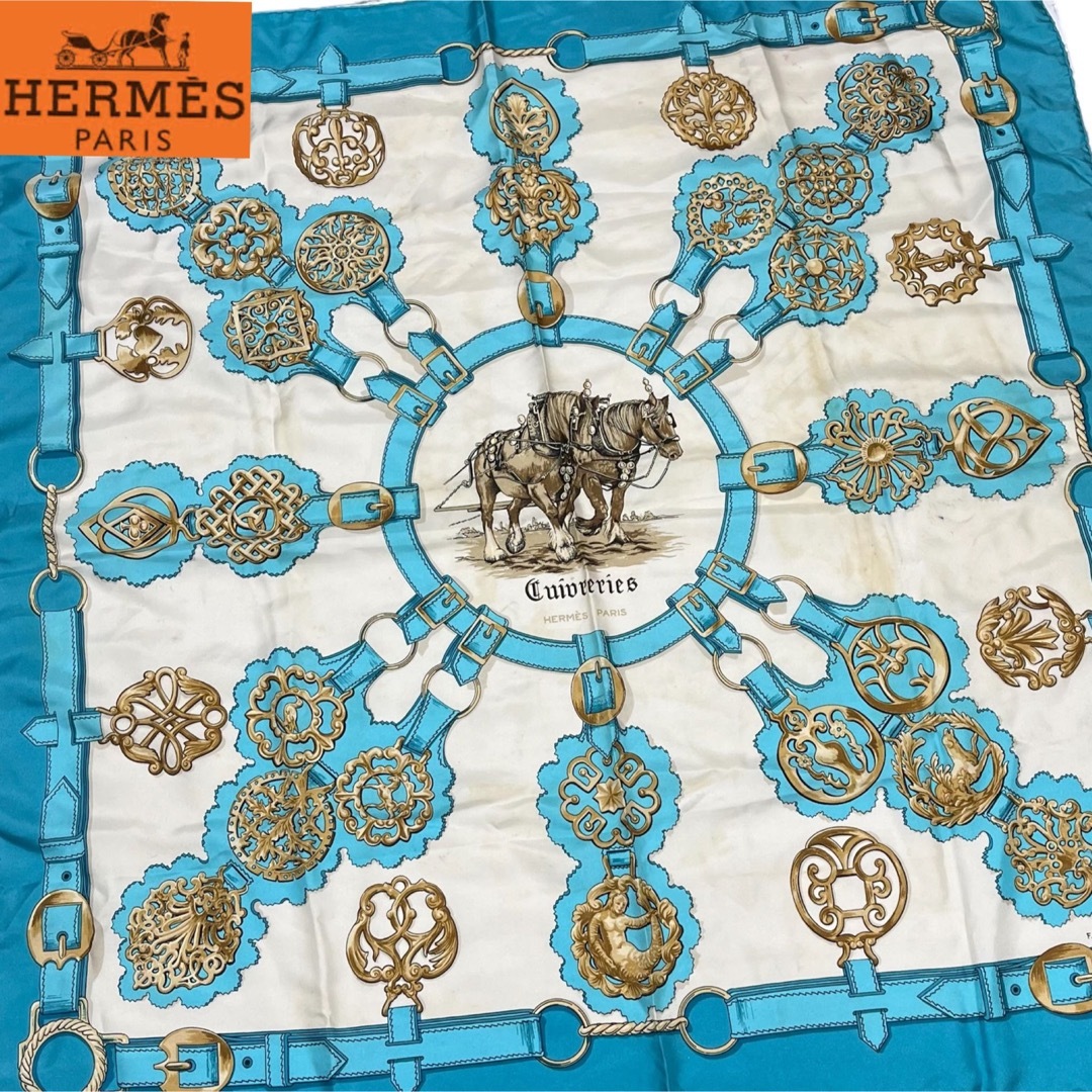 HERMES エルメス カレ大判スカーフ-