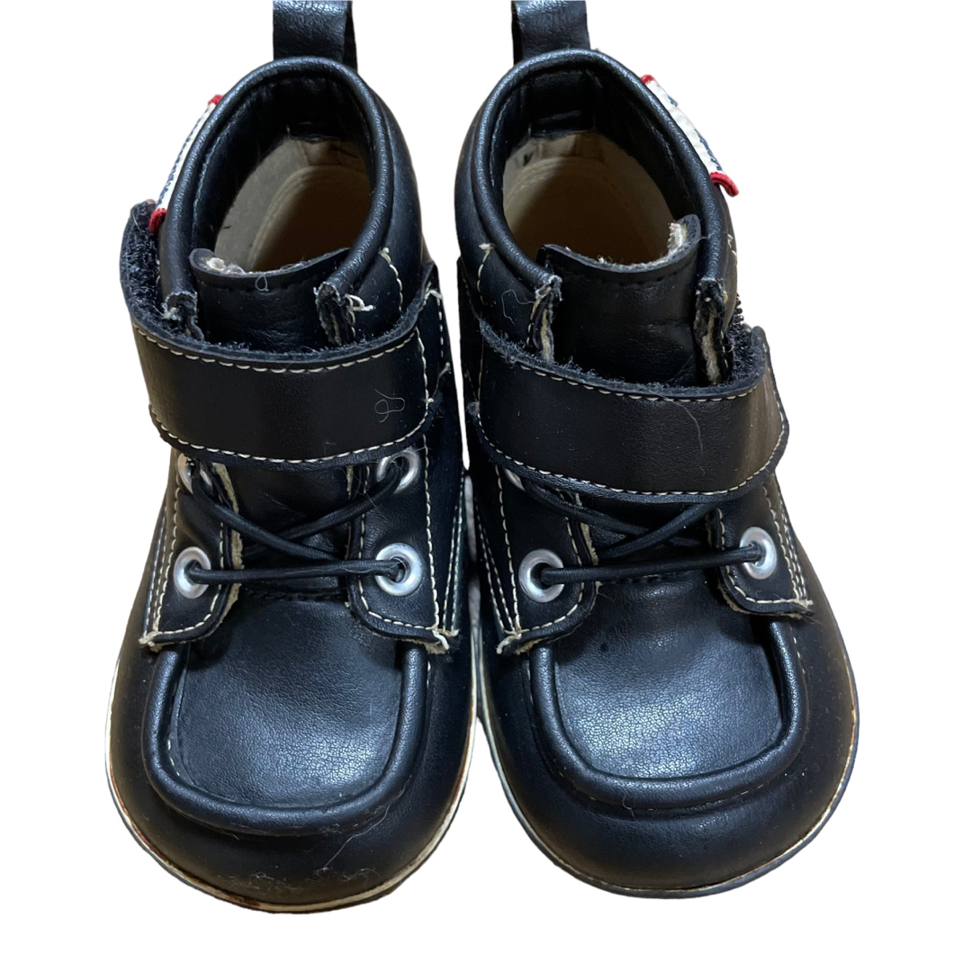 mikihouse(ミキハウス)のミキハウス 合皮ブーツ 13cm  黒 ブラック スニーカー 靴 キッズ/ベビー/マタニティのベビー靴/シューズ(~14cm)(ブーツ)の商品写真