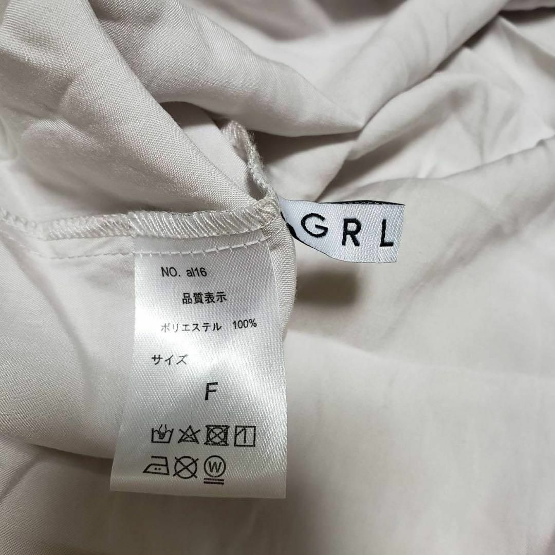 GRL(グレイル)のグレイル レディース【F】ブラウス 光沢感 ゆったり袖 おしゃれ グレー白系 レディースのトップス(シャツ/ブラウス(長袖/七分))の商品写真