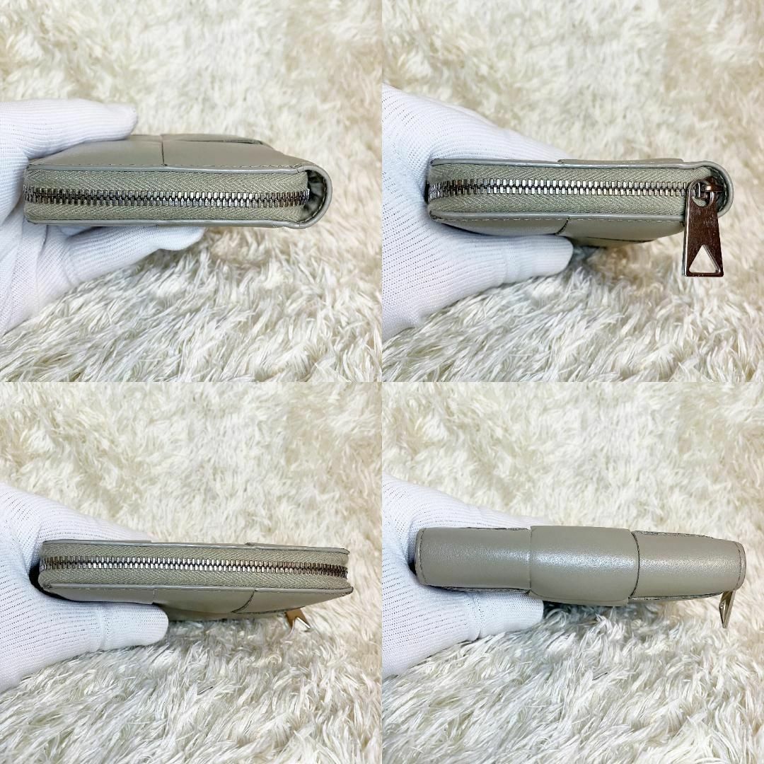 ボッテガヴェネタ マキシンイントレチャート 二つ折り 財布 グレー