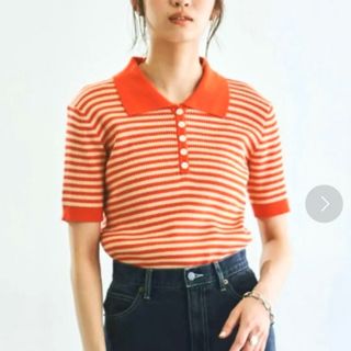 ザラ(ZARA)のVACANCY ボーダーポロニットシャツ(ニット/セーター)