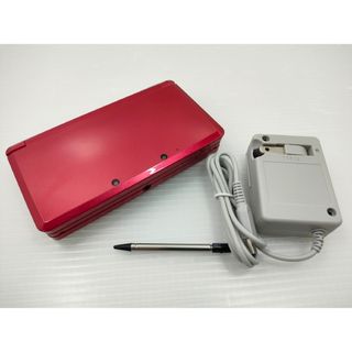 ニンテンドー3DS(ニンテンドー3DS)の【本体美品】ニンテンドー 3DS メタリックレッド 充電器付属(携帯用ゲーム機本体)