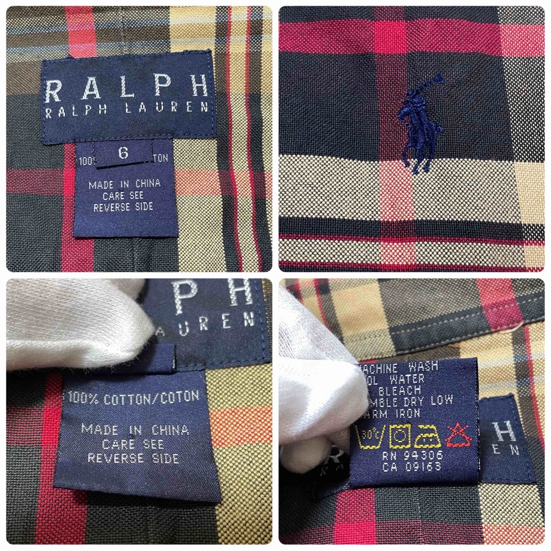 Ralph Lauren - ラルフローレン【美品】長袖シャツワンピース 6 L位