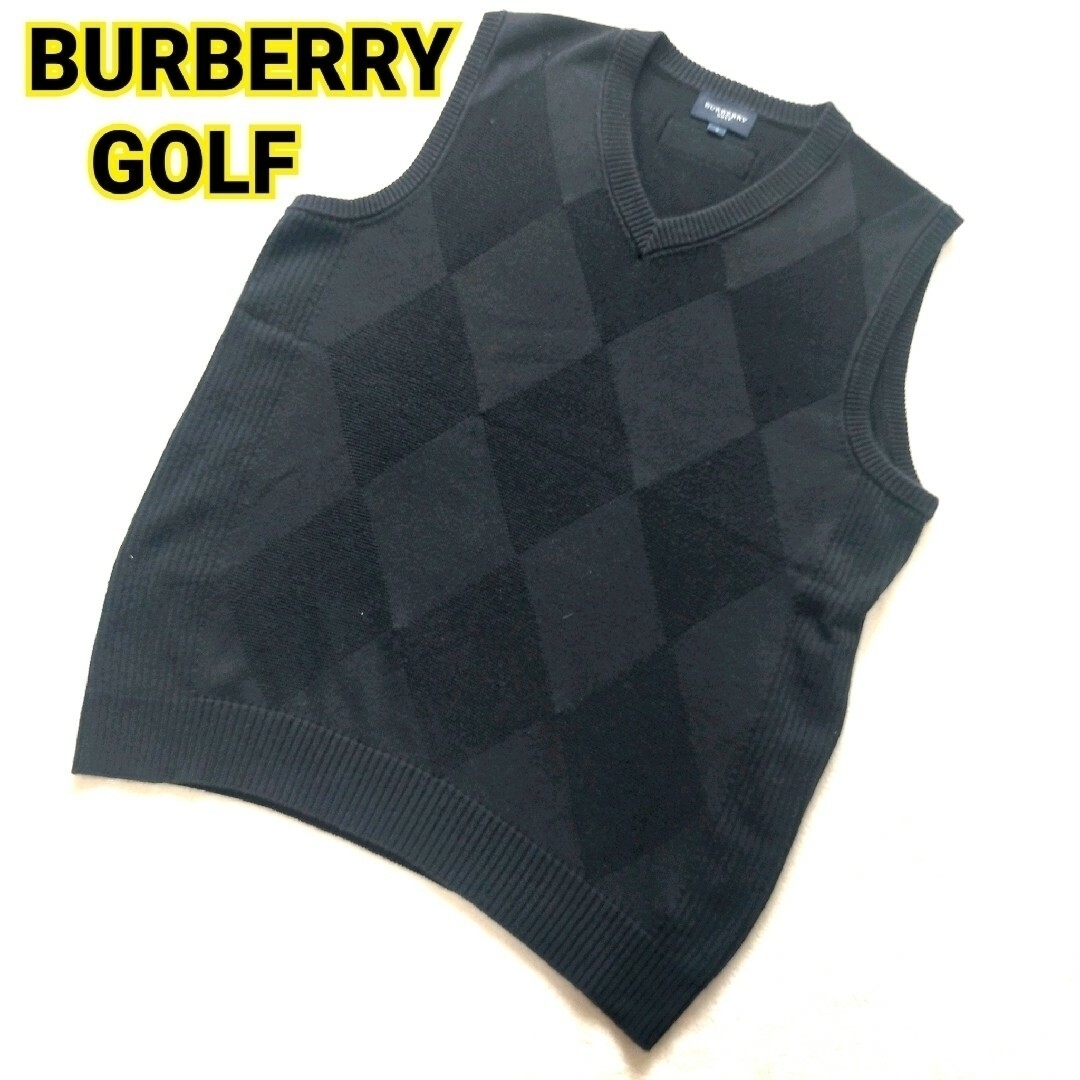 BURBERRY(バーバリー)の極美品 BURBERRY GOLF バーバリーゴルフ＊伊アーガイル チェック v メンズのトップス(ベスト)の商品写真