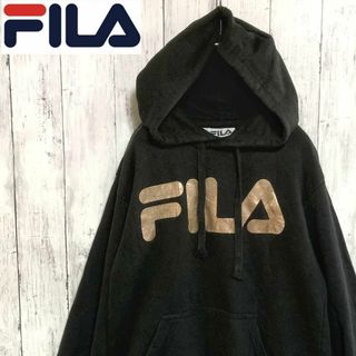 フィラ(FILA)のFILA パーカー デカロゴ スウェット プルオーバー ヴィンテージ 海外 古着(スウェット)