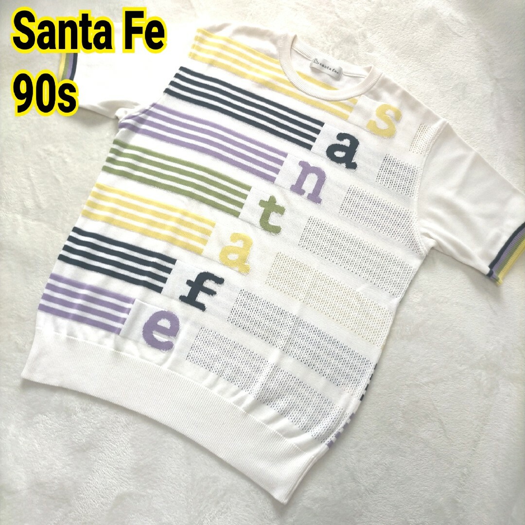 メンズ希少 美品 Santa Fe サンタフェ 90s Y2K レトロ 刺繍 デザイン