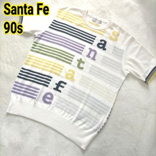 Santafe   santa fe サンタフェ 薄手 デザインニット セーター ロゴ