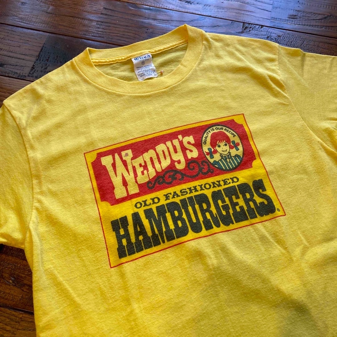 レア！80s USA製 Wendy's 企業モノ 半袖tシャツ ビンテージ