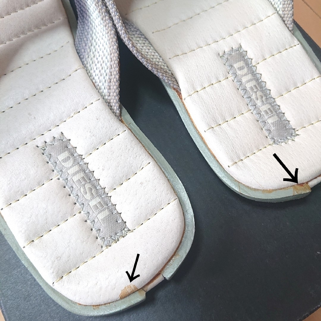 DIESEL(ディーゼル)の送料込み　DIESEL　ディーゼル　サンダル　ビーチサンダル　白 レディースの靴/シューズ(ビーチサンダル)の商品写真