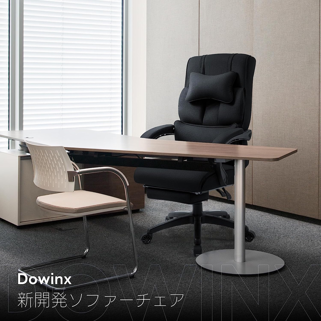 Dowinx ゲーミングチェア 椅子 ファブリック オットマン付き インテリア/住まい/日用品の椅子/チェア(デスクチェア)の商品写真