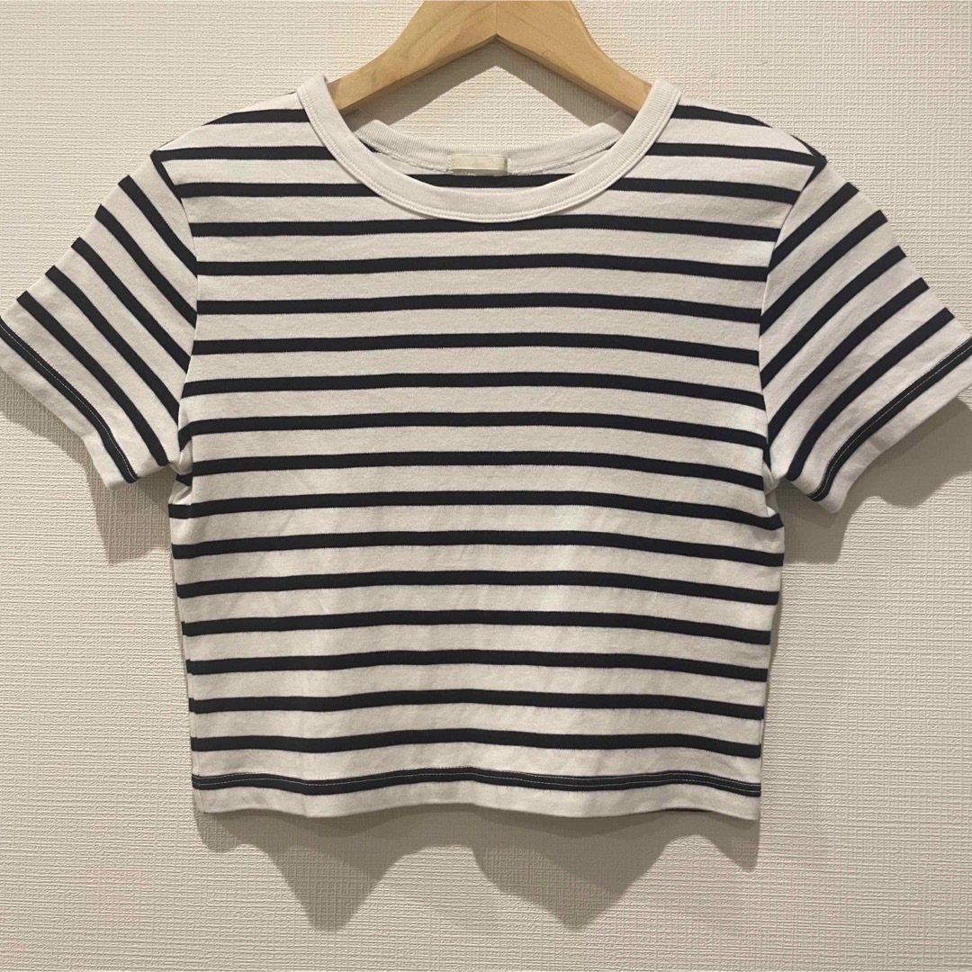 GU(ジーユー)のGU ボーダーミニTシャツ レディースのトップス(Tシャツ(半袖/袖なし))の商品写真