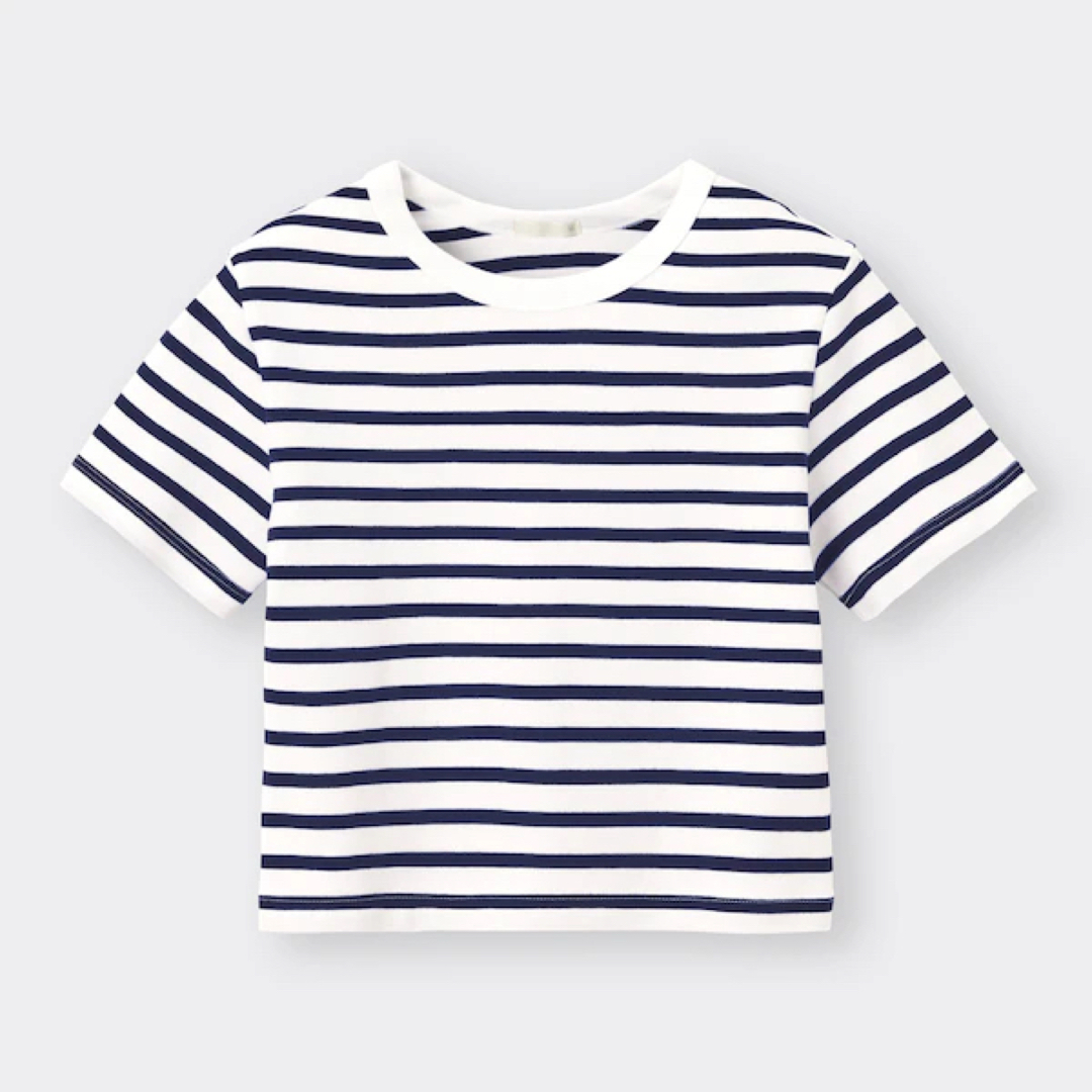 GU(ジーユー)のGU ボーダーミニTシャツ レディースのトップス(Tシャツ(半袖/袖なし))の商品写真