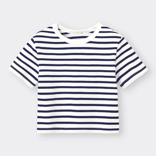ジーユー(GU)のGU ボーダーミニTシャツ(Tシャツ(半袖/袖なし))
