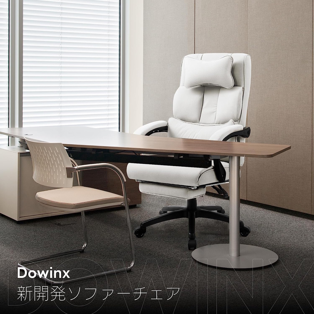Dowinx ゲーミングチェア 椅子 ファブリック オットマン付き の通販 by