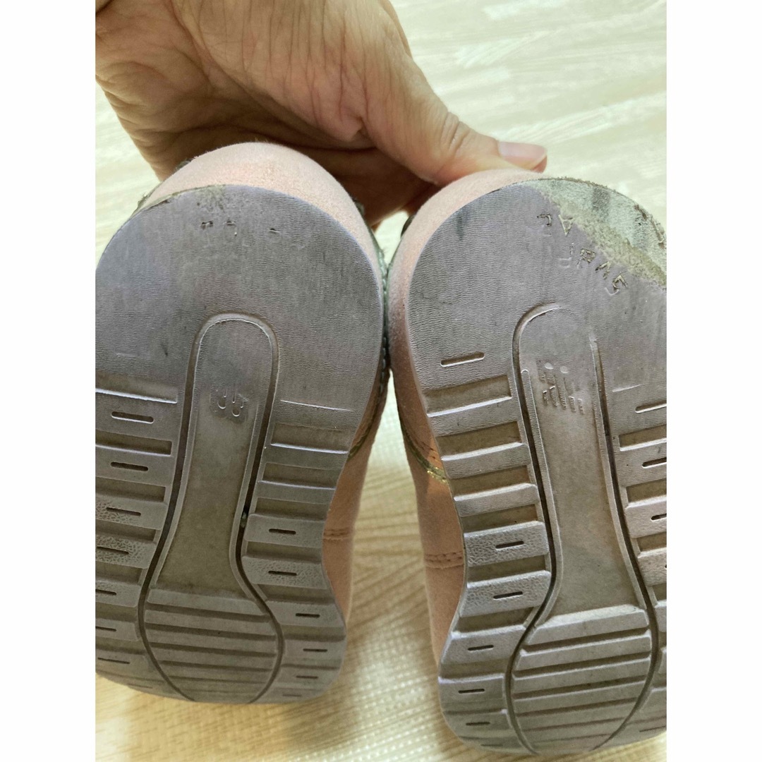 ニューバランス　14.5 ピンク　パープル　記名なし キッズ/ベビー/マタニティのベビー靴/シューズ(~14cm)(スニーカー)の商品写真
