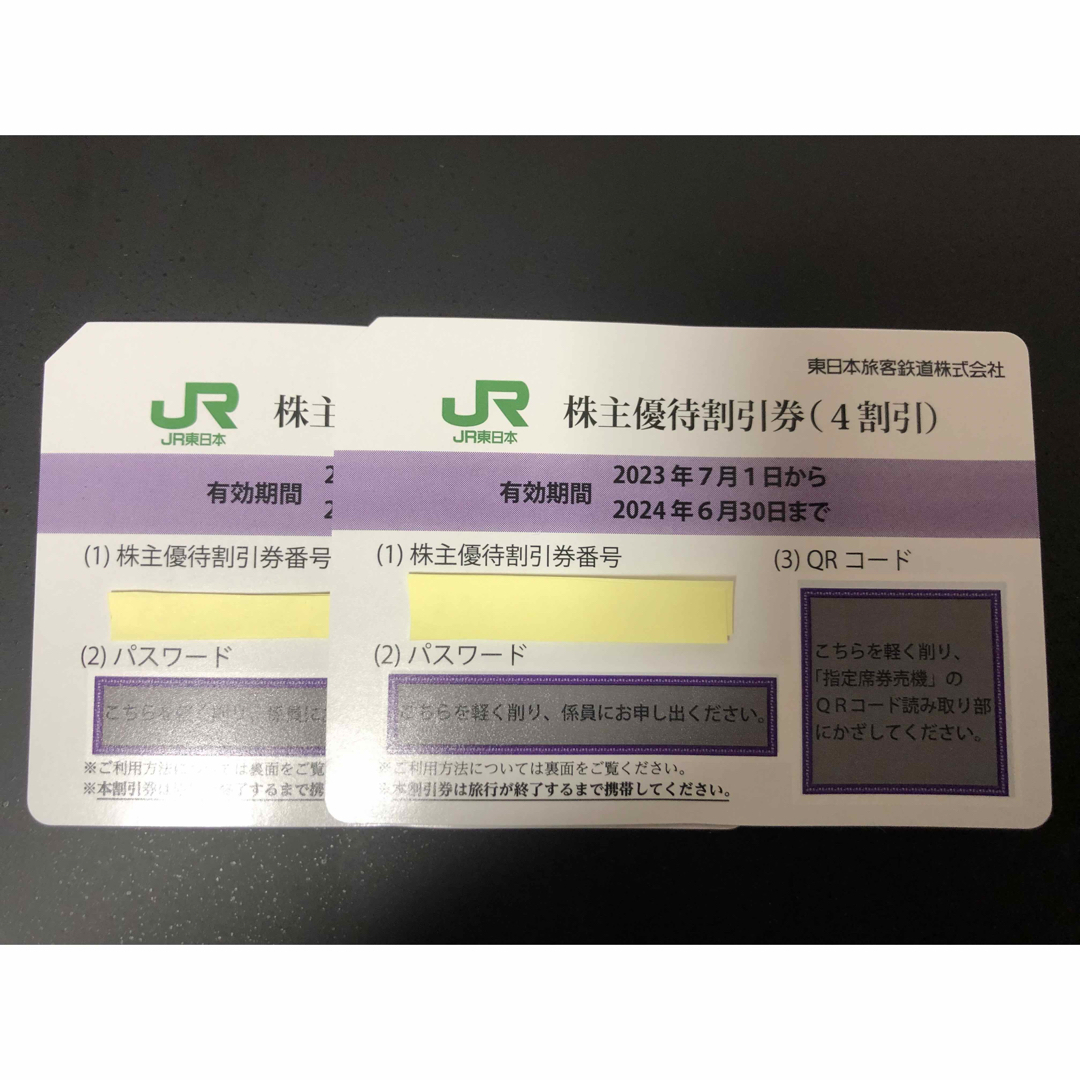 JR東日本　株主優待割引券(4割引)