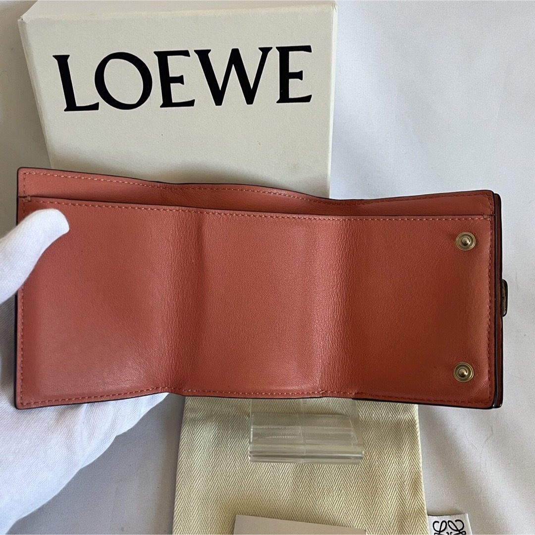 【格安人気】ロエベ　LOEWE ミニウォレット　3つ折り　財布　トライフォールド 8