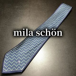 ミラショーン(mila schon)のミラショーン ロゴドット ネイビー ネクタイ B104-R05(ネクタイ)