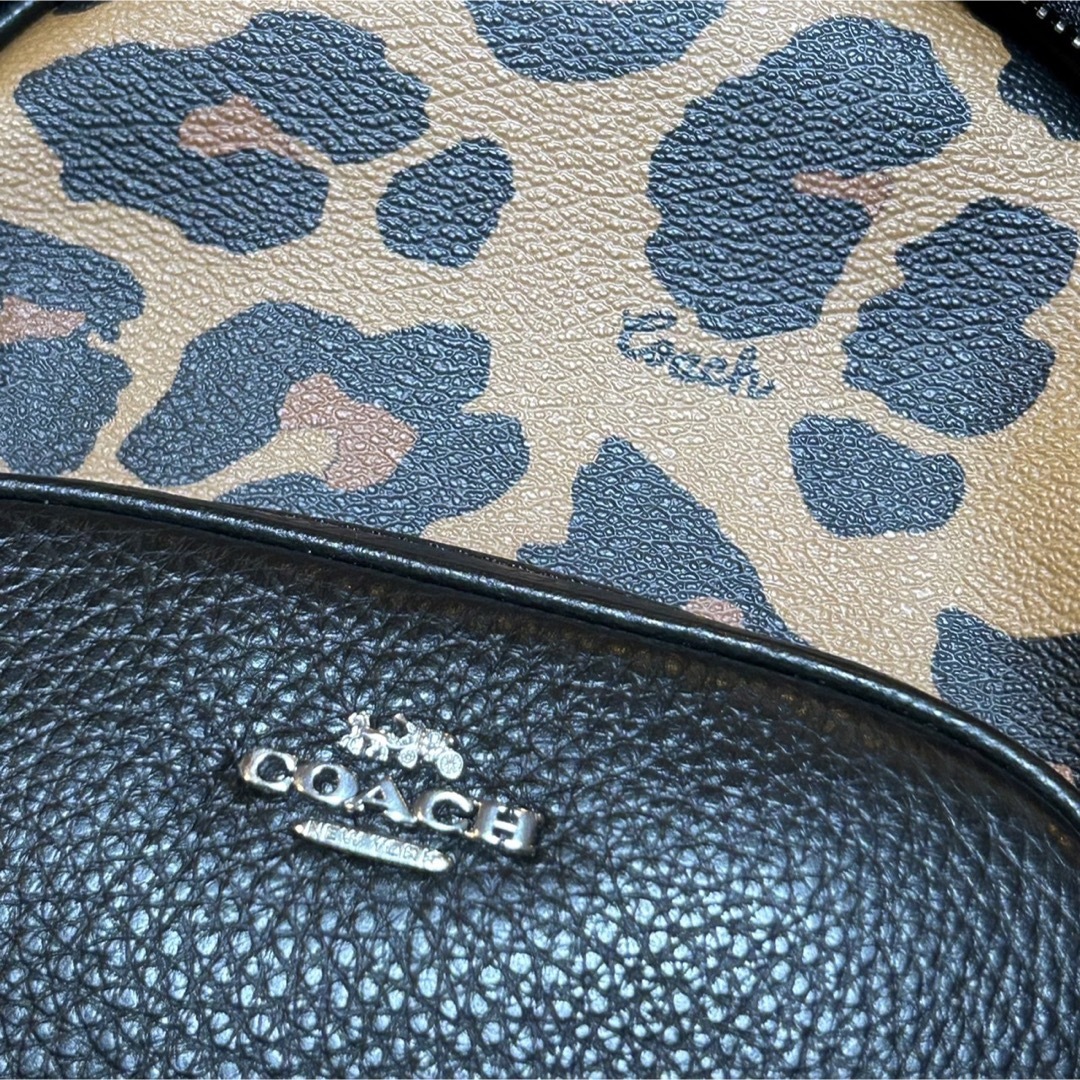 【新品】COACH コーチ ミニ リュック バックパック レオパード