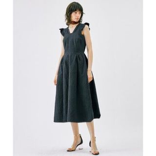 ランバンオンブルー(LANVIN en Bleu)のランバン オン ブルー  コットンフラワージャカードワンピース(ロングワンピース/マキシワンピース)