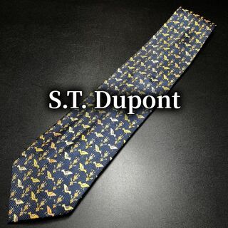 エステーデュポン(S.T. Dupont)のデュポン 紋章 ネイビー ネクタイ B104-R08(ネクタイ)