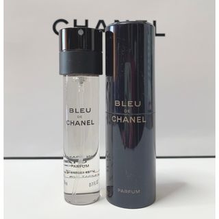 シャネル(CHANEL)の【シャネル】⭐️ブルードゥシャネル パルファム トラベルスプレイ 本体&レフィル(香水(男性用))