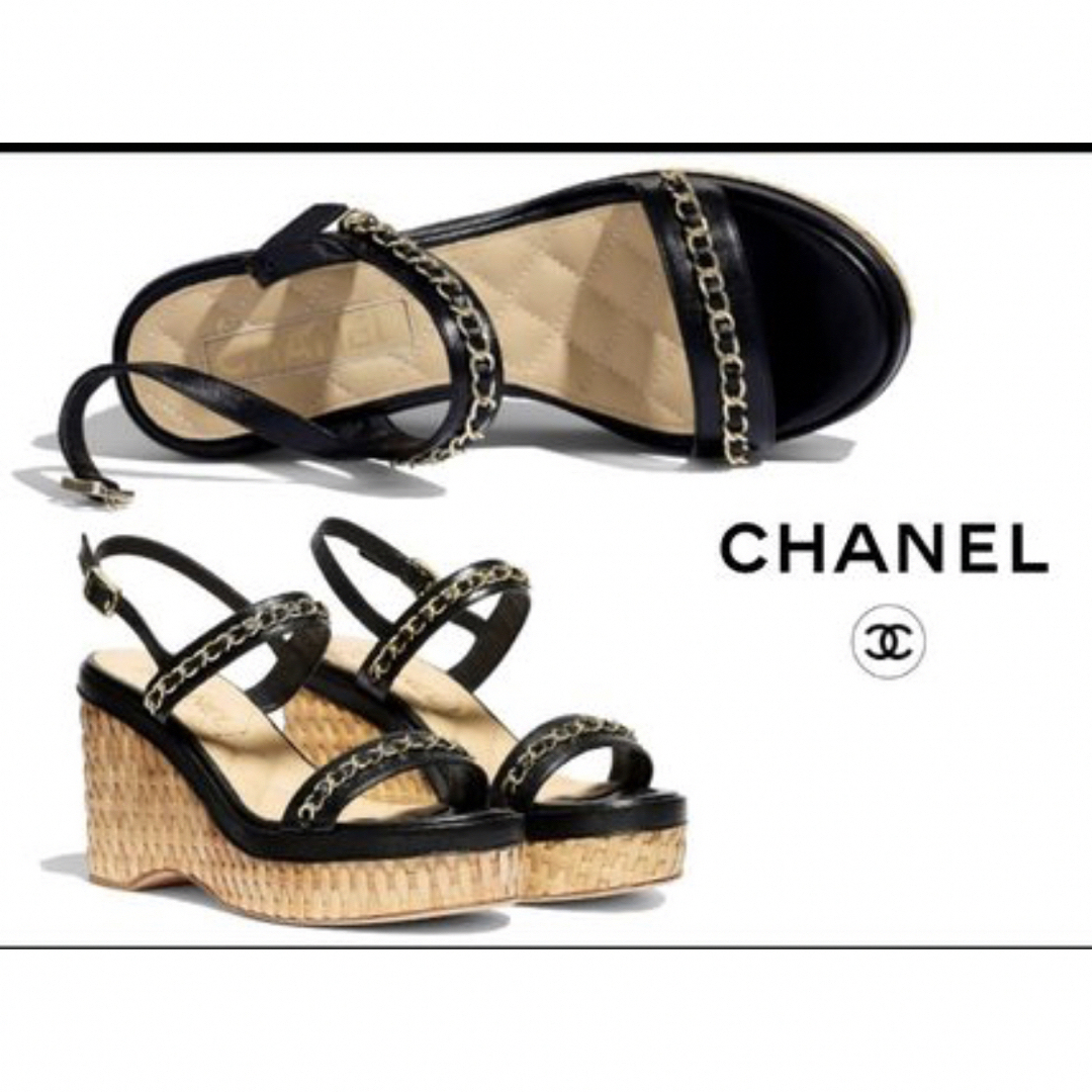 CHANEL(シャネル)のchanel サンダル　ウェッジソール レディースの靴/シューズ(サンダル)の商品写真