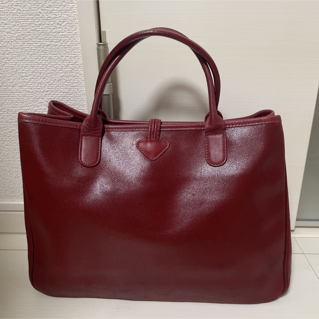 LONGCHAMP ロンシャン 本革トートバッグ　 レッド系