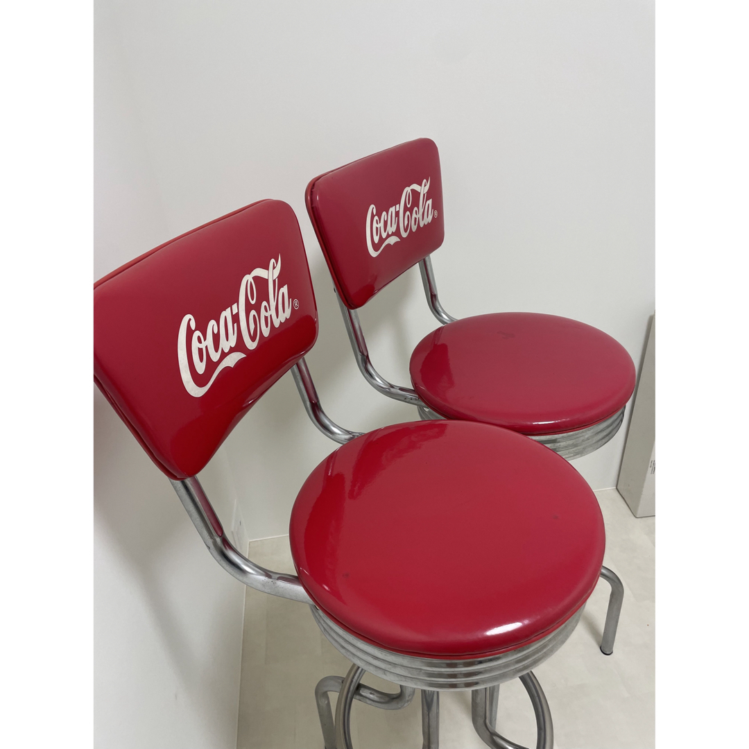 コカ・コーラ(コカコーラ)のコカコーラ　回転式　カウンターチェア　ゆう様専② インテリア/住まい/日用品の椅子/チェア(ダイニングチェア)の商品写真