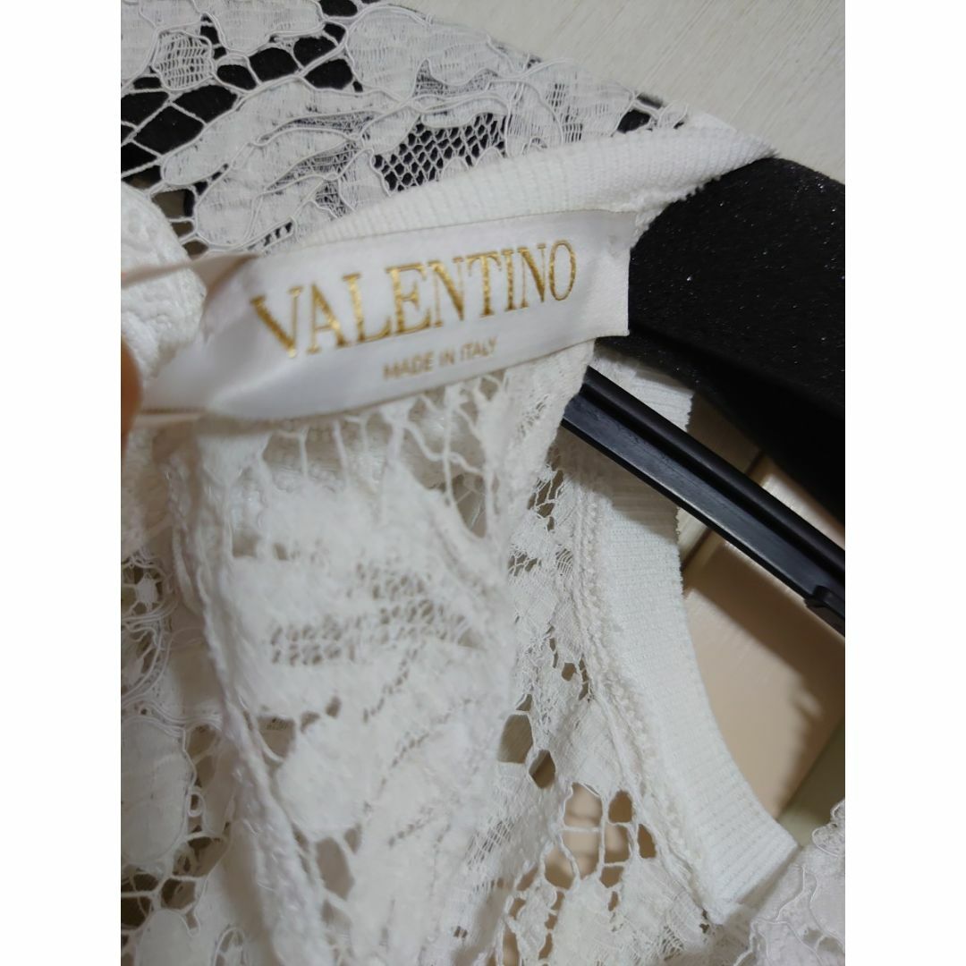 VALENTINO バタフライ刺繍 ヘビーレース ドレス ワンピース